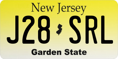 NJ license plate J28SRL