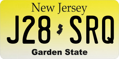 NJ license plate J28SRQ
