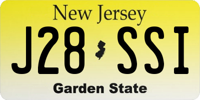 NJ license plate J28SSI