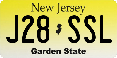 NJ license plate J28SSL