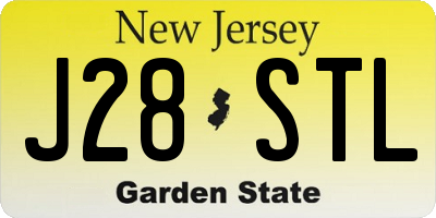 NJ license plate J28STL