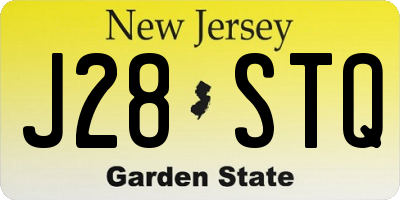 NJ license plate J28STQ