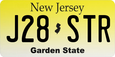 NJ license plate J28STR
