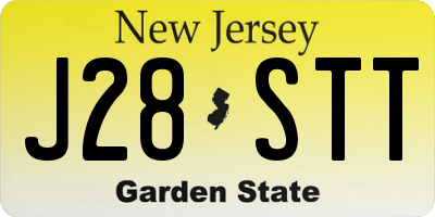NJ license plate J28STT
