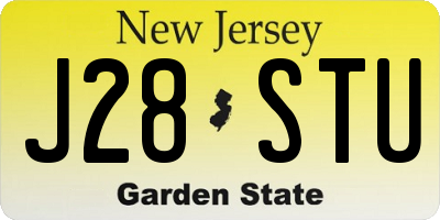 NJ license plate J28STU
