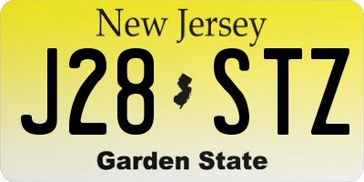 NJ license plate J28STZ