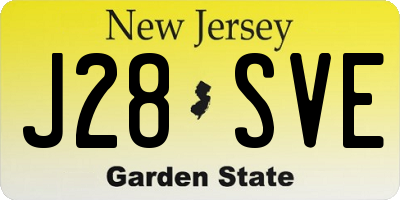 NJ license plate J28SVE