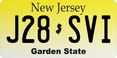 NJ license plate J28SVI
