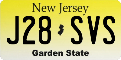 NJ license plate J28SVS