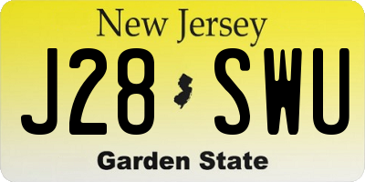 NJ license plate J28SWU