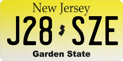 NJ license plate J28SZE
