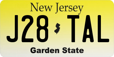 NJ license plate J28TAL