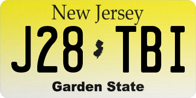 NJ license plate J28TBI