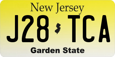 NJ license plate J28TCA