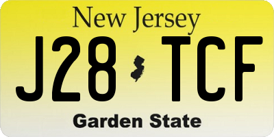 NJ license plate J28TCF