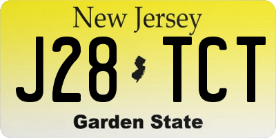 NJ license plate J28TCT
