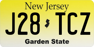 NJ license plate J28TCZ