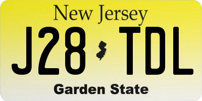 NJ license plate J28TDL