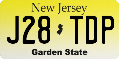 NJ license plate J28TDP