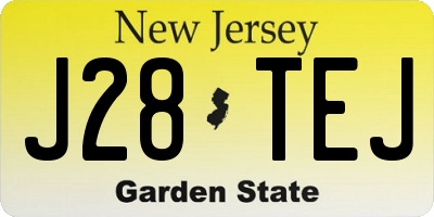NJ license plate J28TEJ