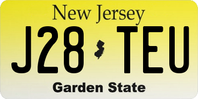 NJ license plate J28TEU