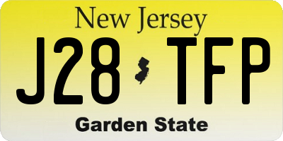 NJ license plate J28TFP