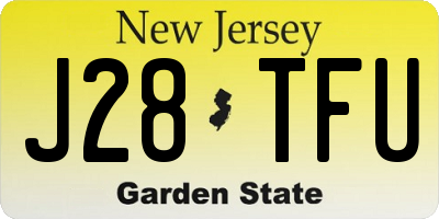 NJ license plate J28TFU