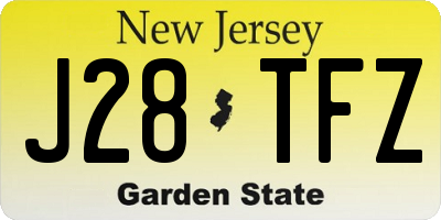 NJ license plate J28TFZ