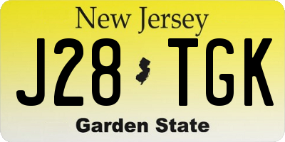 NJ license plate J28TGK