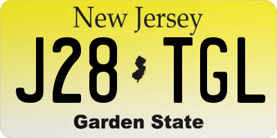 NJ license plate J28TGL