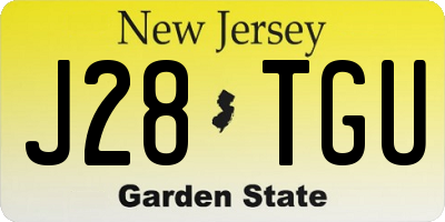 NJ license plate J28TGU