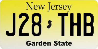 NJ license plate J28THB