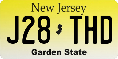 NJ license plate J28THD