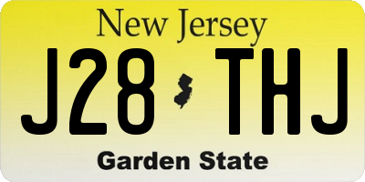 NJ license plate J28THJ
