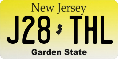 NJ license plate J28THL