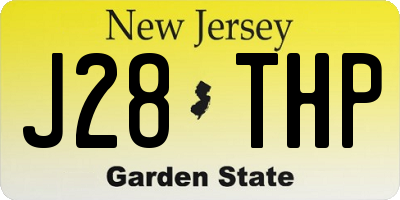 NJ license plate J28THP