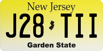 NJ license plate J28TII