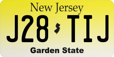 NJ license plate J28TIJ