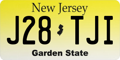 NJ license plate J28TJI