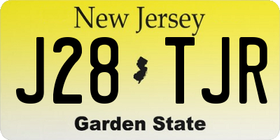 NJ license plate J28TJR