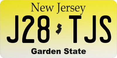 NJ license plate J28TJS