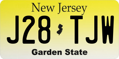 NJ license plate J28TJW