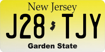 NJ license plate J28TJY