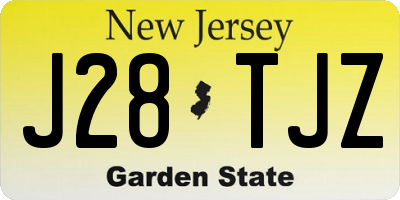 NJ license plate J28TJZ