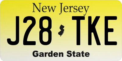 NJ license plate J28TKE