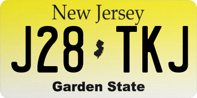NJ license plate J28TKJ