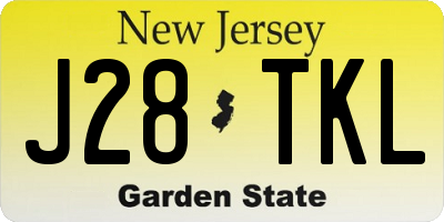 NJ license plate J28TKL