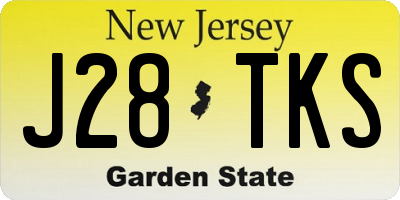 NJ license plate J28TKS