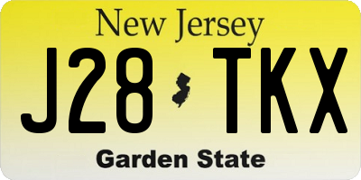 NJ license plate J28TKX