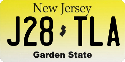 NJ license plate J28TLA